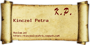 Kinczel Petra névjegykártya
